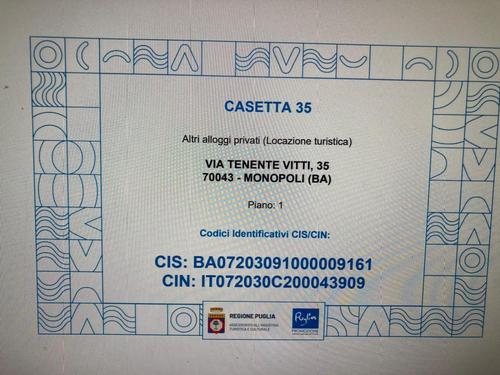 Casetta 35 โมโนโปลี ภายนอก รูปภาพ